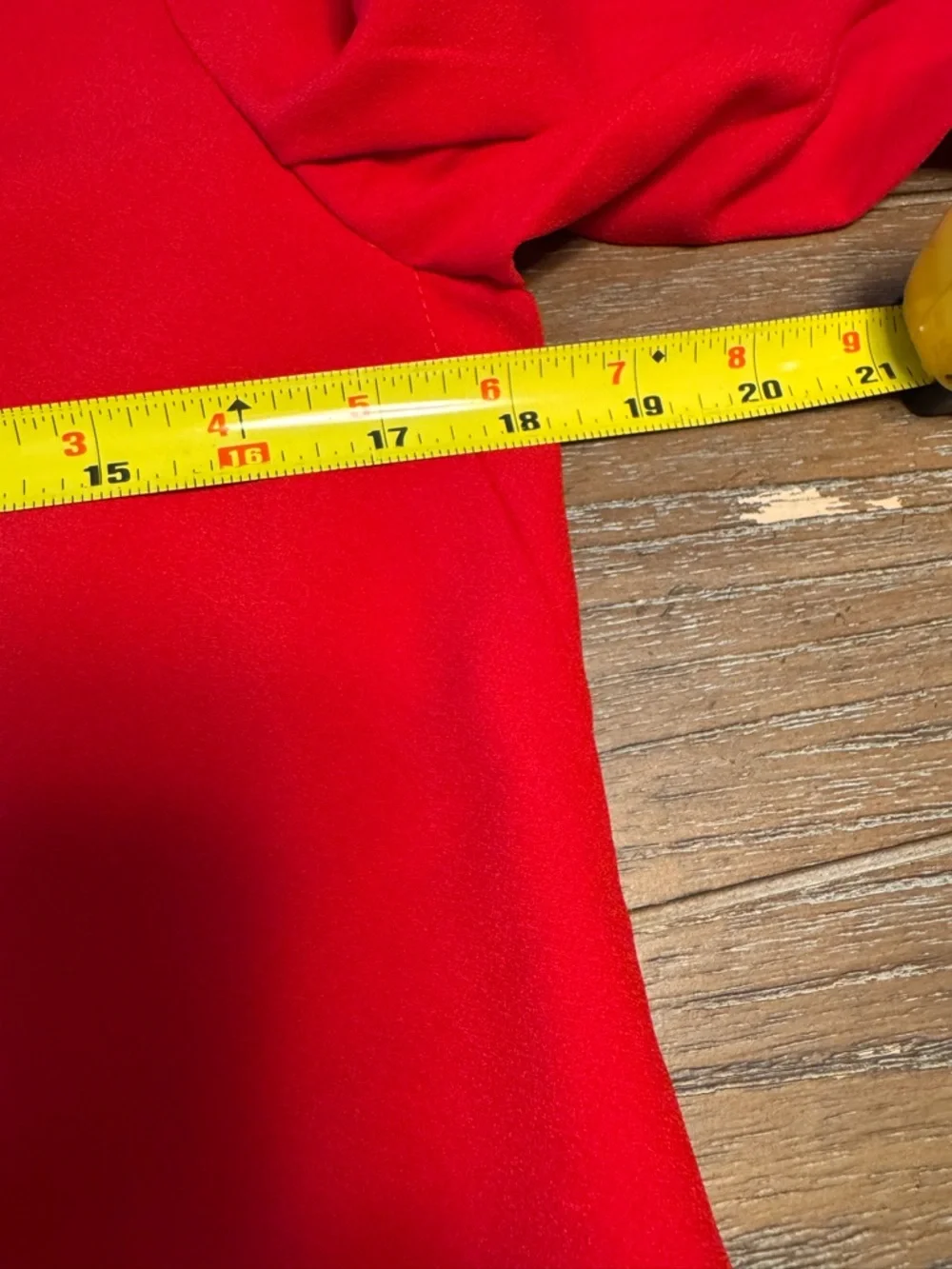 Dalia Vibrant Red Open-Front Blazer with Ruched Sleeves - Picture 4 of 8